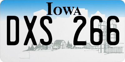 IA license plate DXS266