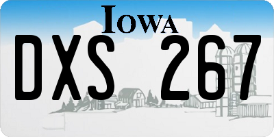 IA license plate DXS267