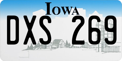 IA license plate DXS269