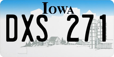 IA license plate DXS271