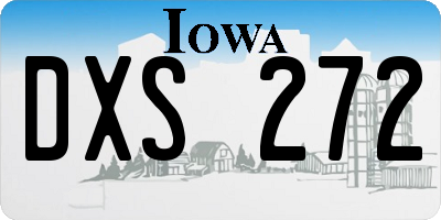 IA license plate DXS272
