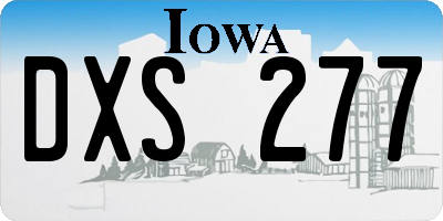 IA license plate DXS277