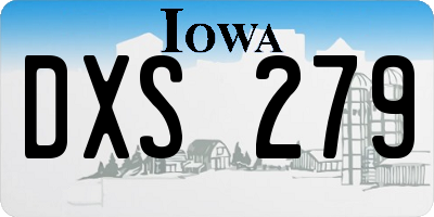 IA license plate DXS279