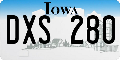 IA license plate DXS280