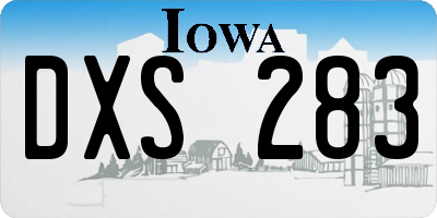 IA license plate DXS283