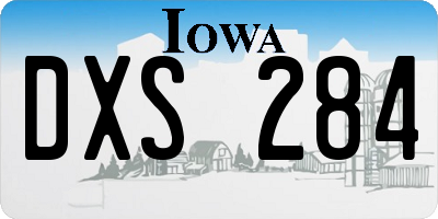 IA license plate DXS284