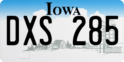 IA license plate DXS285