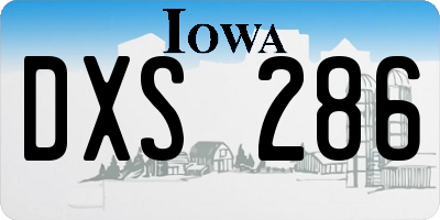 IA license plate DXS286