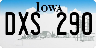 IA license plate DXS290