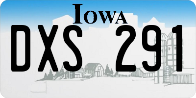 IA license plate DXS291