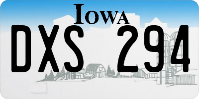 IA license plate DXS294