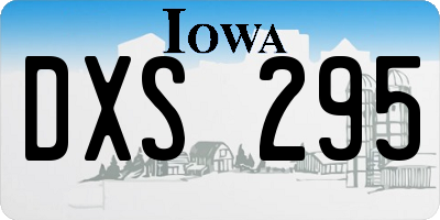 IA license plate DXS295