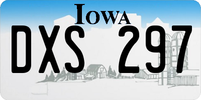 IA license plate DXS297