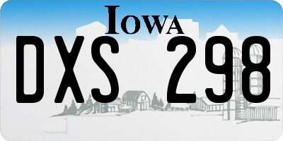 IA license plate DXS298