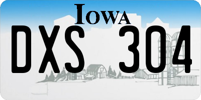 IA license plate DXS304