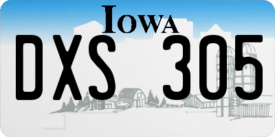 IA license plate DXS305