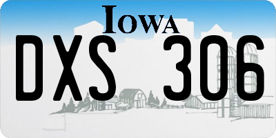 IA license plate DXS306