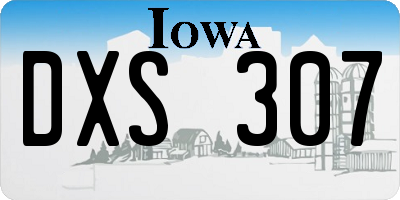 IA license plate DXS307