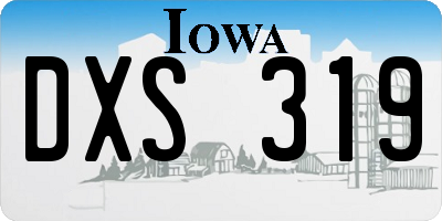 IA license plate DXS319
