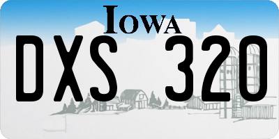 IA license plate DXS320