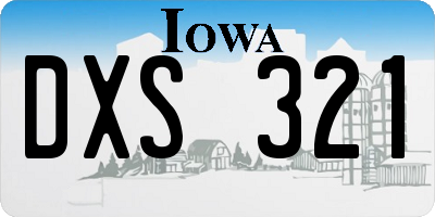 IA license plate DXS321