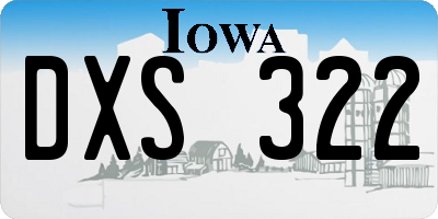 IA license plate DXS322