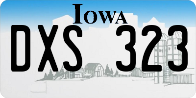 IA license plate DXS323