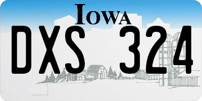 IA license plate DXS324