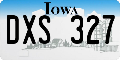 IA license plate DXS327