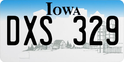 IA license plate DXS329