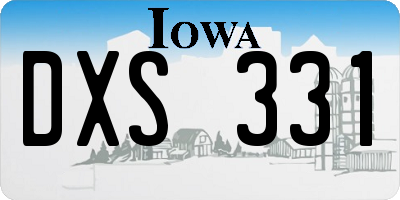 IA license plate DXS331