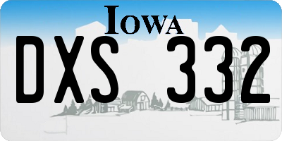IA license plate DXS332