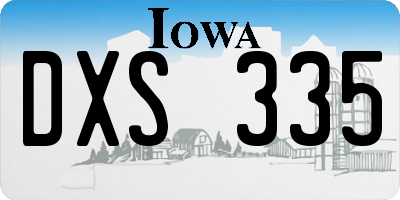IA license plate DXS335
