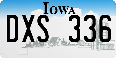 IA license plate DXS336