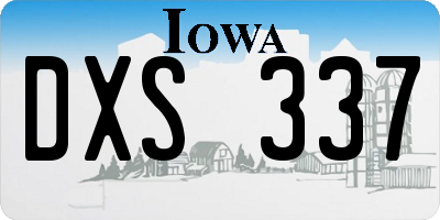 IA license plate DXS337