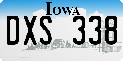 IA license plate DXS338
