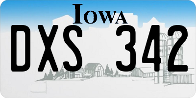 IA license plate DXS342