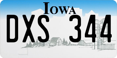 IA license plate DXS344