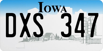 IA license plate DXS347