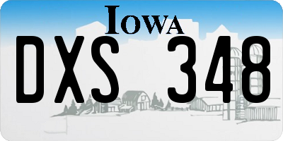 IA license plate DXS348
