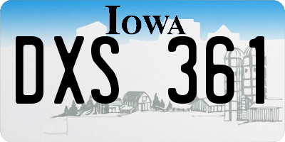 IA license plate DXS361