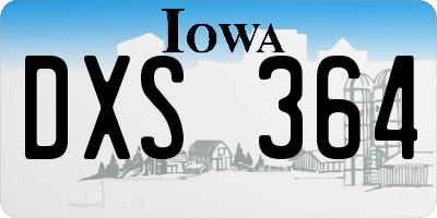 IA license plate DXS364