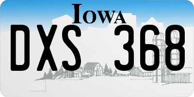 IA license plate DXS368