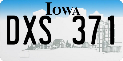 IA license plate DXS371