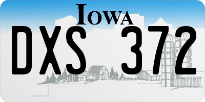 IA license plate DXS372