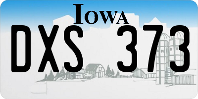 IA license plate DXS373