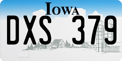 IA license plate DXS379