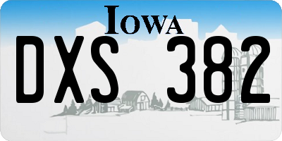 IA license plate DXS382