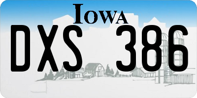 IA license plate DXS386