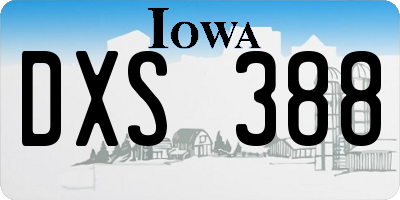 IA license plate DXS388